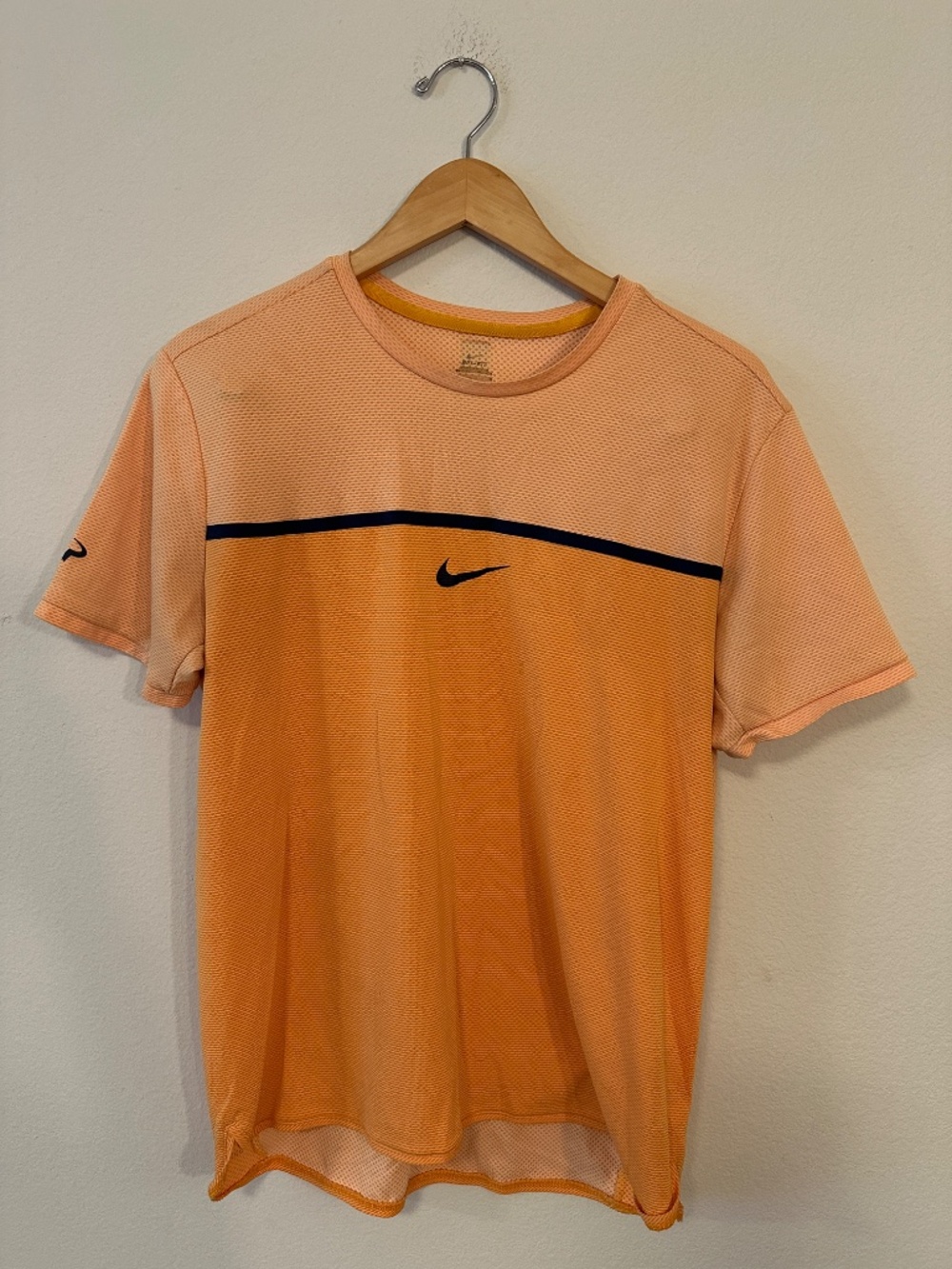 Nike Rafa Nadal 2016 AeroReact Tennis Shirt Orange Clay Men's M